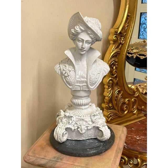 Rococo French Rococo Lady Bust Sculpture – Elegant Decorative Accent For Sale - Image 3 of 4