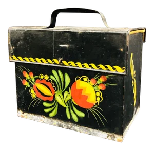 Antique Painted Tole Box