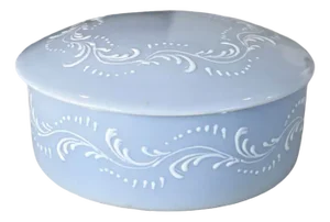 French Blue Candy Box in Limoges Porcelain, Paris, France, 1930s