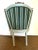 Green 1900s Antique Carved Chairs With Green Stripe Fabric, a Pair For Sale - Image 8 of 13