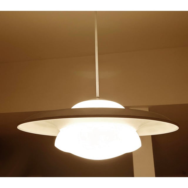 Large Art Deco Glass Pendant Lights, 1930s, Set of 2 For Sale - Image 6 of 18