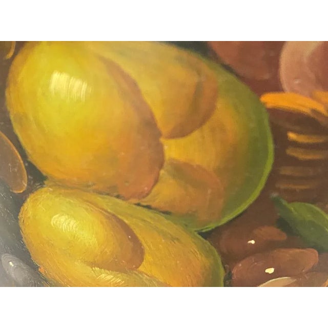 Large Wooden Box with Fruits Decor, England, 20th Century For Sale - Image 5 of 13