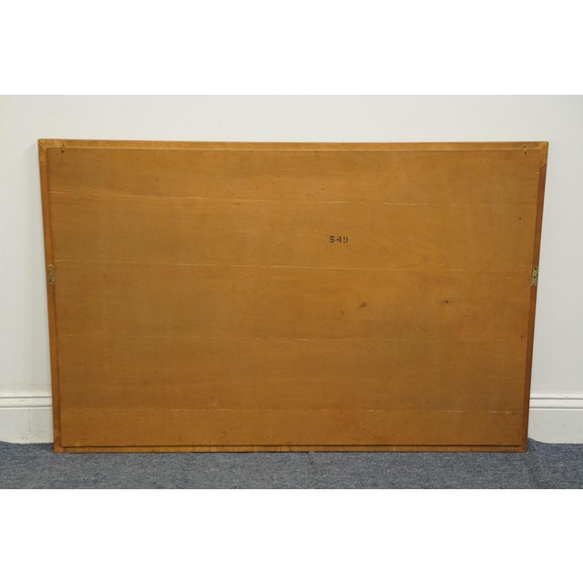 Ethan Allen / Baumritter Heirloom Nutmeg Maple Colonial Early American 46" Mirror 549 For Sale In Kansas City - Image 6 of 7