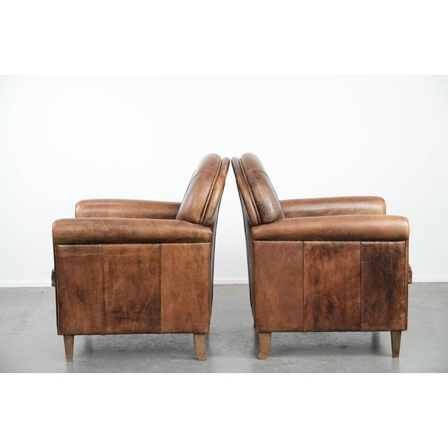 Vintage Sheepskin Armchairs, Set of 2 For Sale - Image 4 of 18