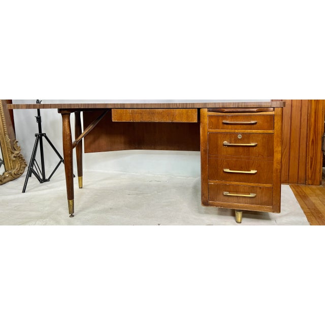 Mid Century Executive Boomerang Desk For Sale - Image 12 of 12