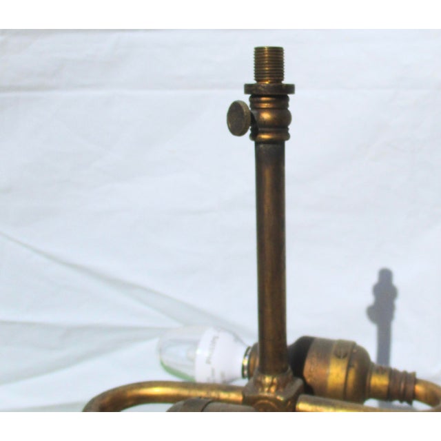 Chinese Chinese Ming Bronze Ancestor Figure Mounted as Lamp For Sale - Image 3 of 9