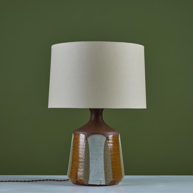David Cressey Stoneware Flame Glaze Table Lamp For Sale In Los Angeles - Image 6 of 12