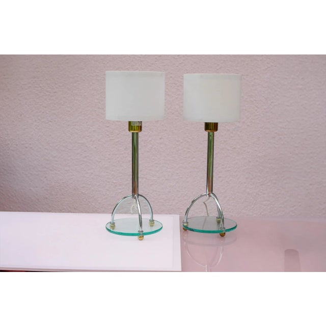 Art Deco Scandinavian Minimalist Skymning Table Lamps in Chrome and Glass by Ehlén Johansson for Ikea, Set of 2 For Sale - Image 10 of 14