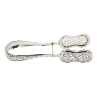 Cut and Embossed SilverBread or Salads Tongs For Sale