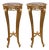 French Louis XVI Giltwood Pedestal Tables with Marble Tops, Set of 2 For Sale