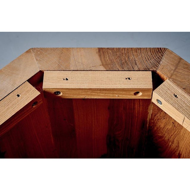 Gray Octagonal Pedestal Table with Round Slate Top, France, 1970s For Sale - Image 8 of 12