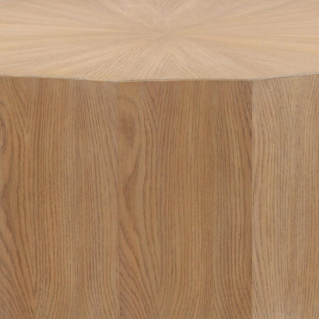 Contemporary Scalloped Blond Oak Contemporary Coffee Table For Sale - Image 3 of 3