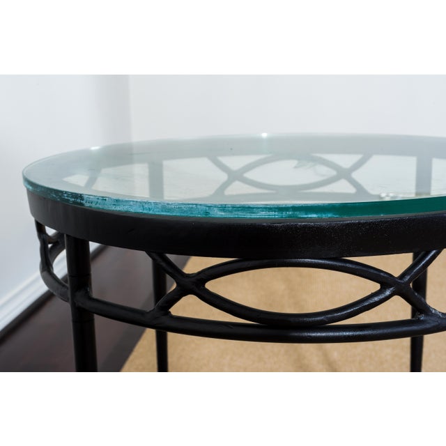 Vintage Janus Et Cie Amalfi Collection Powder Coated Epoxy Coated Steel Finish Tables- a Pair For Sale - Image 4 of 8