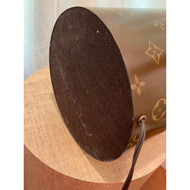 Louis Vuitton Hand Painted Tole Lamp and Shade For Sale - Image 11 of 12