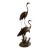 Monumental 75" Verdigris Bronze Heron and Crane Garden Sculpture For Sale