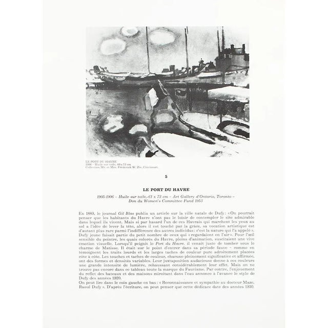 1970s 1970 After Raoul Dufy "Le Port Du Havre", Full-Color Parisian Print For Sale - Image 5 of 7