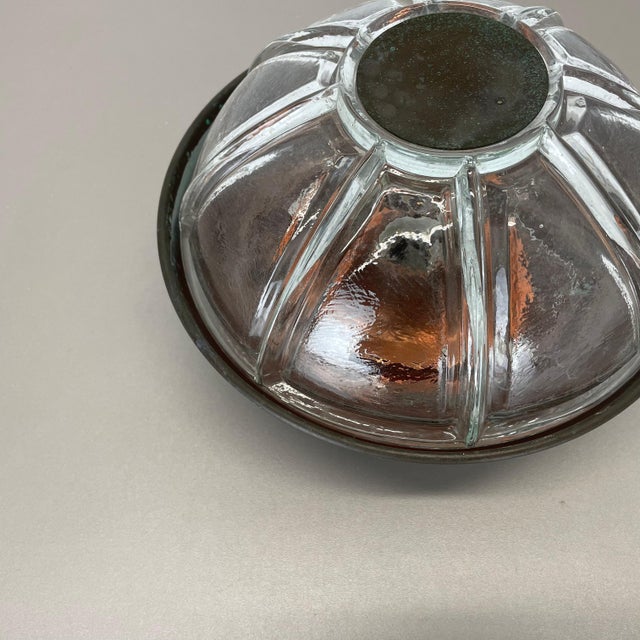 Metal Brutalist Boom Copper and Glass Wall Light from Bega Lights from Limburg, Germany, 1980s For Sale - Image 7 of 18