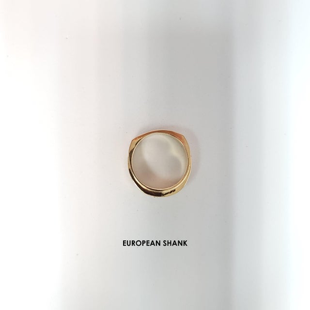 Diamond Brushed Stain Band with Euro Shank, Size 7 For Sale - Image 4 of 4