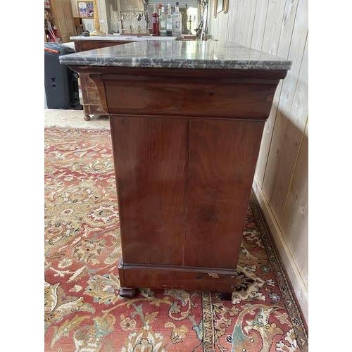 Wood Louis Philippe Mahogany and Marble Chest of Drawers For Sale - Image 7 of 10
