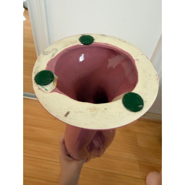 Mid-Century Modern Haeger Man and Woman Postmodern Ceramic Mauve Pink Sculpture For Sale - Image 3 of 4