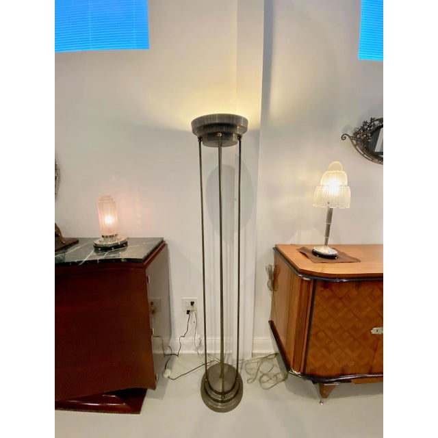 Metal Pair of 1920s Art Deco Floor Lamps With Skyscraper Motif For Sale - Image 7 of 9