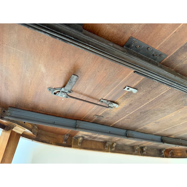 Mid Century Modern Burl Wood Expandable Dining Table For Sale - Image 17 of 18