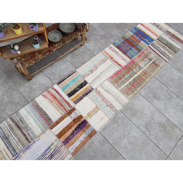 Turkish Vintage Anatolian Wool Runner Rug For Sale - Image 3 of 10