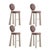 Brown Mary II Bar Chairs with Upholstered Legs by Ottiu, Set of 4 For Sale - Image 8 of 8