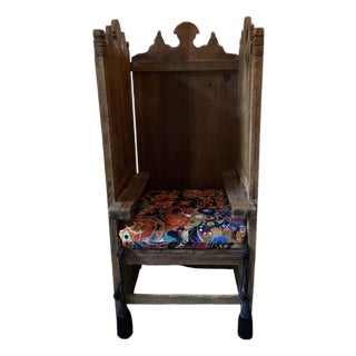 20th C. Latin American Confessional Chair in House of Hackney Velvet For Sale
