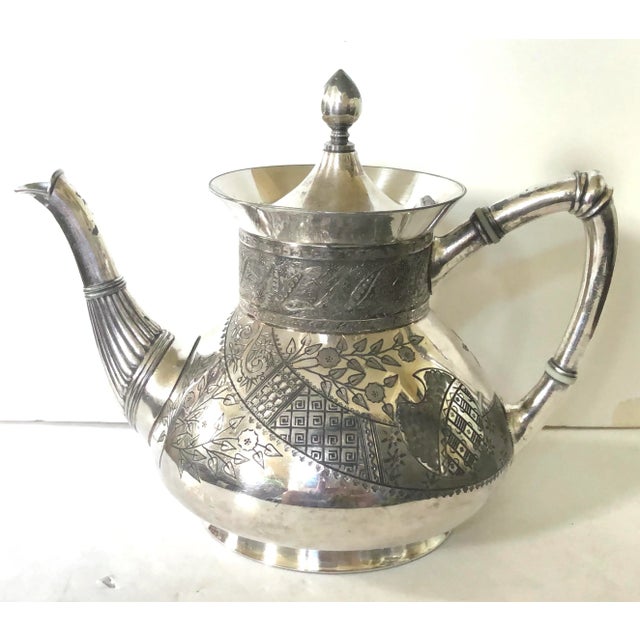 Japanese Meriden Teapot and Creamer For Sale - Image 3 of 9