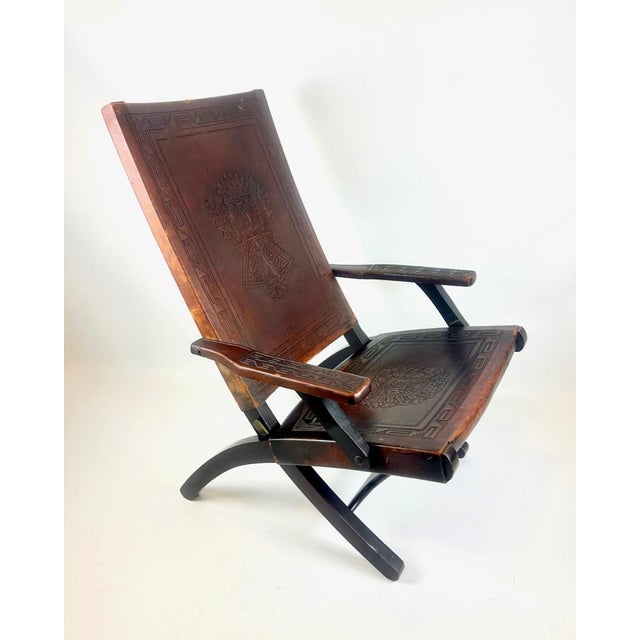 Folding Chair attributed to Angel I. Pazmino for Muebles De Estilo, 1950s For Sale - Image 3 of 18