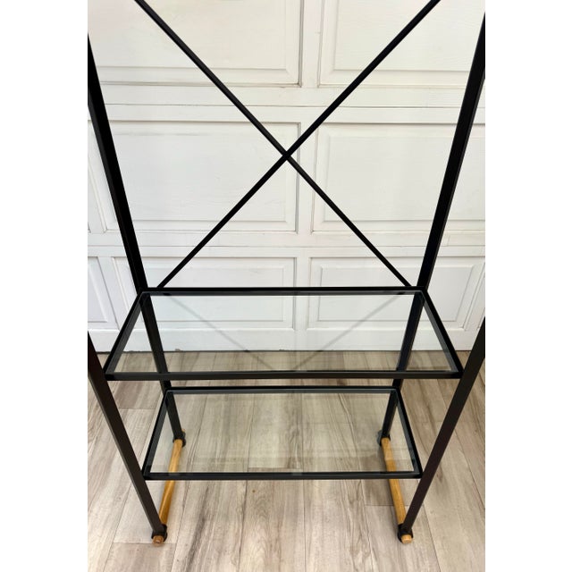 Architectural Modern Étagère Attributed to Cleo Baldon for Terra With Hardwood Accents For Sale In Los Angeles - Image 6 of 14