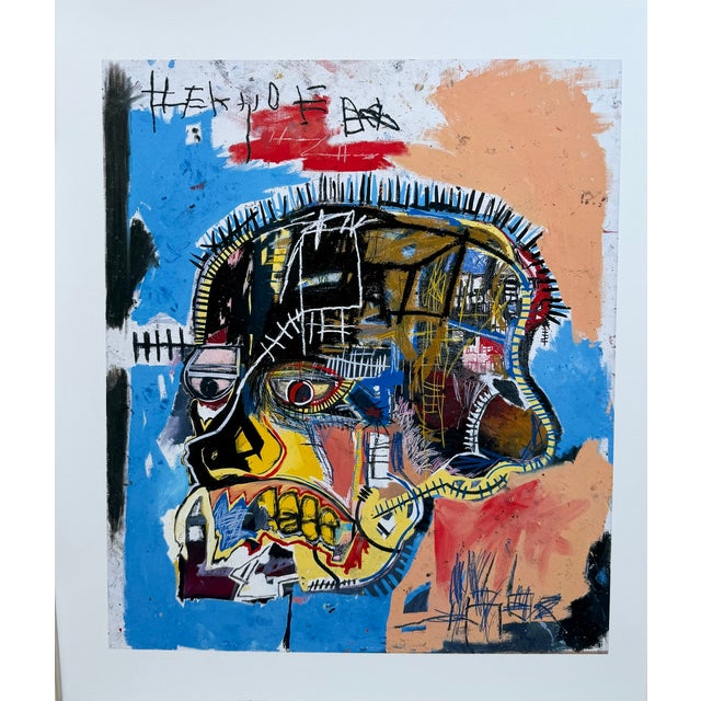 Blue Jean Michel Basquiat, Untitled (Skull), Print For Sale - Image 8 of 8