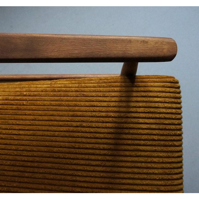 Mid-Century Modern Vintage Armchair From Mid Century, Dark Mustard, Restored For Sale - Image 3 of 7