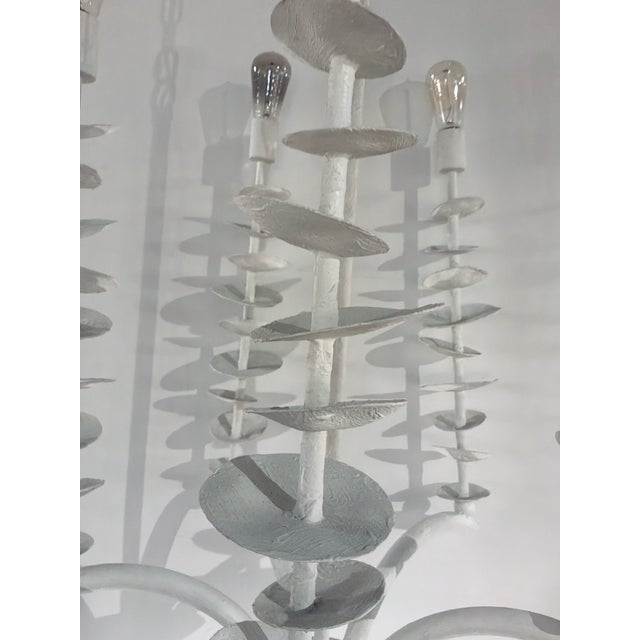 2020s Jamie Young Modern White Metal Petal Chandelier For Sale - Image 5 of 5