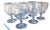 Set of 6 Frederick Carder for Steuben Crystal Wine Glass Water Goblets c.1930's