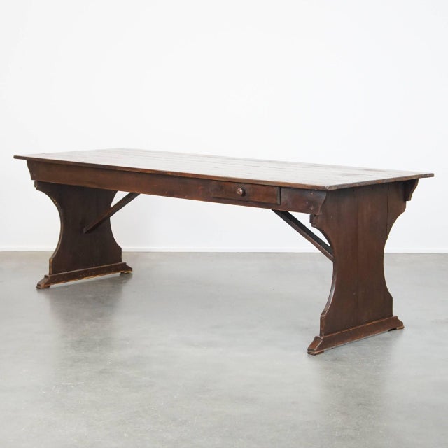Antique English Pinewood Monastery Table, 19th Century For Sale - Image 15 of 15