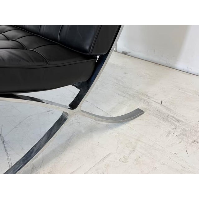Leather Barcelona Chair by Ludwig Mies van der Rohe for Knoll Inc. For Sale - Image 15 of 18