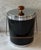 1960s Mid Century Modern Black Faux Alligator, Chrome and Wood Ice Bucket by Kromex For Sale - Image 4 of 11