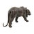 Animal Skin Mid-Century Leather & Papier-Mâché Panther Sculpture, 1940s For Sale - Image 7 of 12