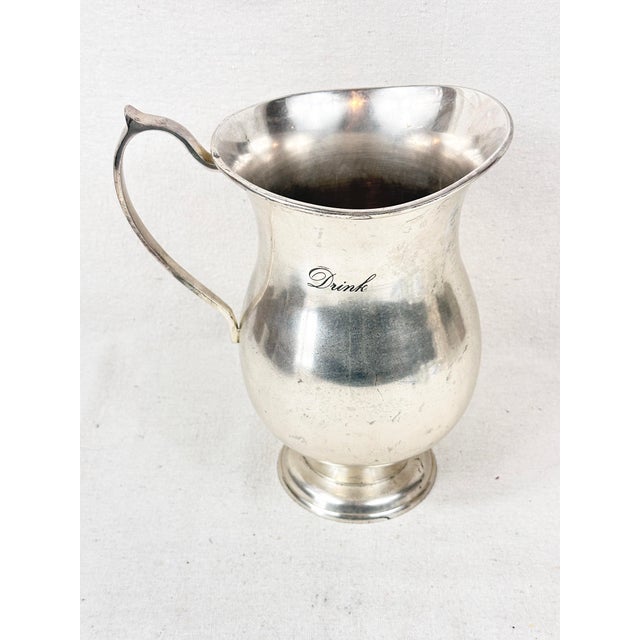 Silver Pottery Barn Hotel Collection Water Pitcher For Sale - Image 8 of 9