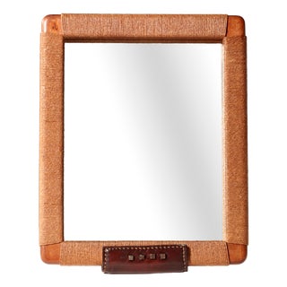 Mid-Century Modernist Table Mirror by Jacques Adnet, 1950 For Sale