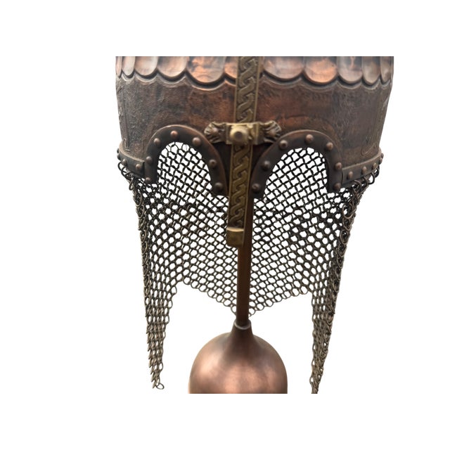 Talismanic Fluted Copper Seljuk Helmet For Sale - Image 4 of 13
