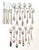 Metal Wallace 18/10 Stainless Steel Flatware Set for Four, 20-Piece Teardrop Design For Sale - Image 7 of 12