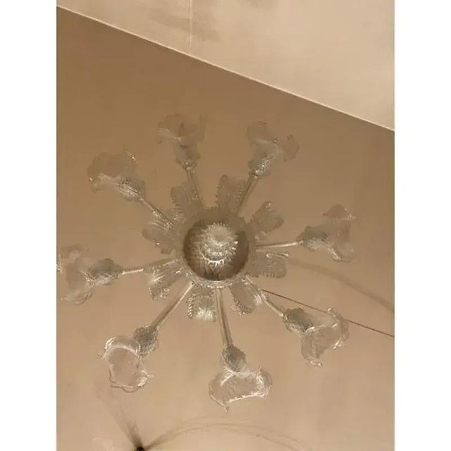 Glass Italian Style Murano Glass in Transparent and Sand Chandelier by Simoeng For Sale - Image 7 of 12