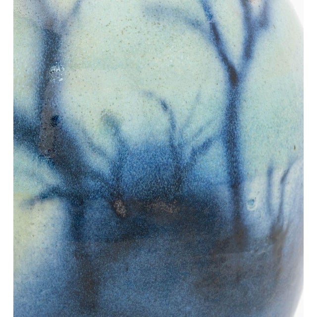 Mid 20th Century Signed Modern Glazed Art Pottery Covered Jar For Sale - Image 5 of 10