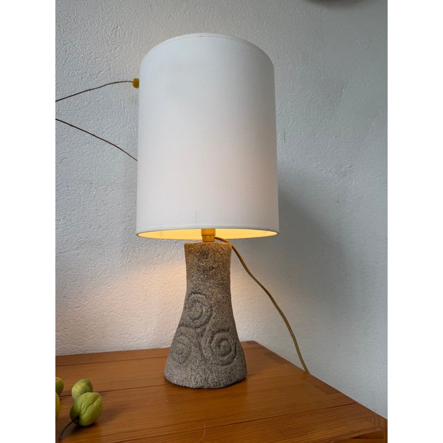 Vintage Carved Stone Table Lamp, 1970s For Sale - Image 18 of 18