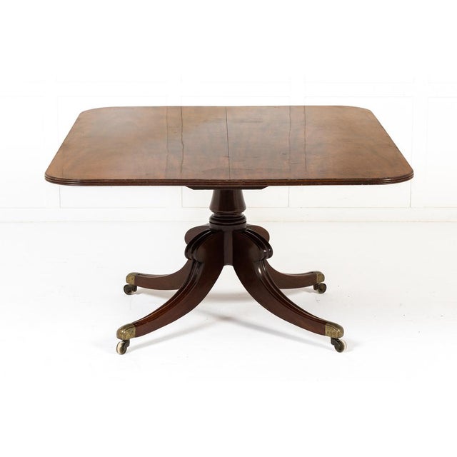 Brown Large English Regency Mahogany Tilt Top Table, 19th Century For Sale - Image 8 of 12