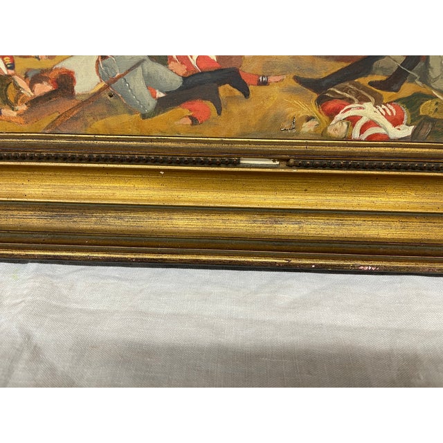 Late 20th Century Oil Painting of the Battle of Waterloo For Sale - Image 4 of 7