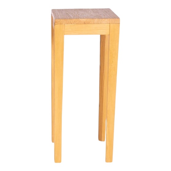 Tall Light Wood Side Table with Minimalist Design For Sale